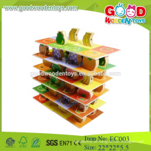 Novos produtos para 2015 crianças de madeira pré-escolar brinquedos jenga de frutas
